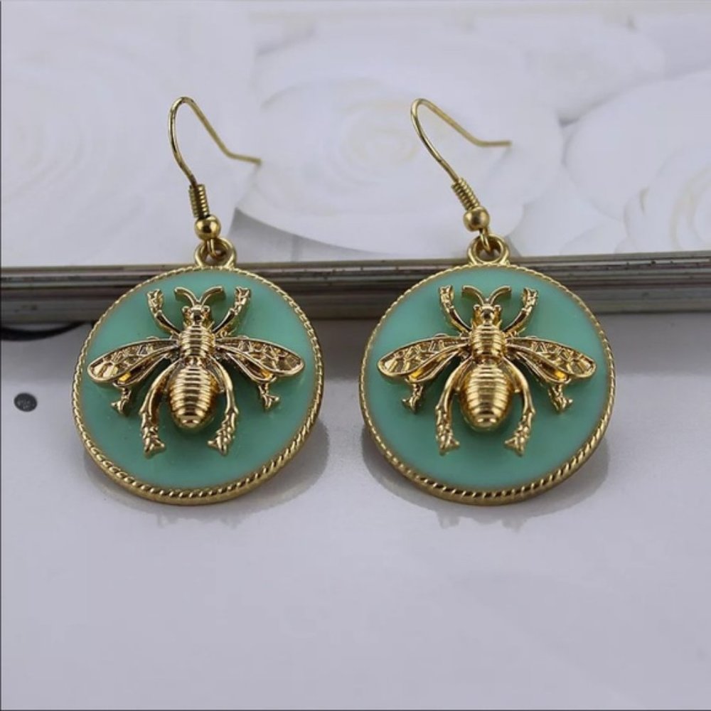 NEW Cute Light  Green Halo Errings - Picture 3 of 4